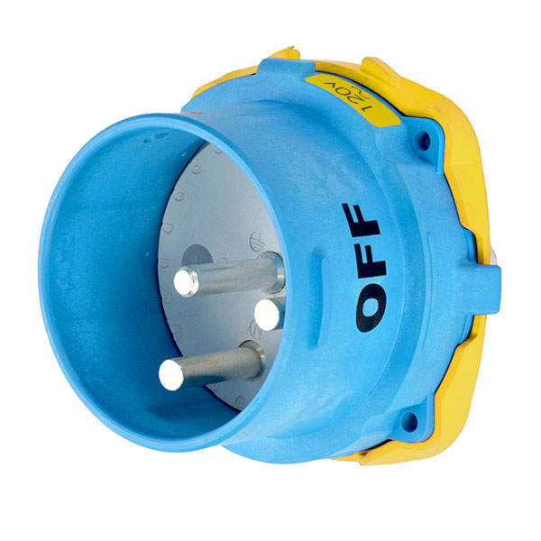 33-98165 - DS100 INLET POLY BLUE SIZE 5 TYPE 4X 1P+N+G 100A 120 VAC 60 Hz NO AUX
